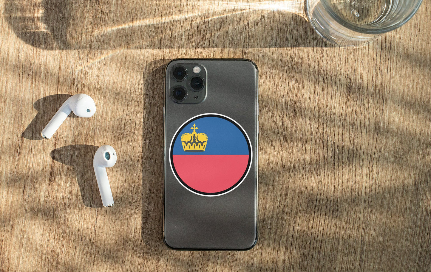 Liechtenstein Flag Circle Sticker Decal
