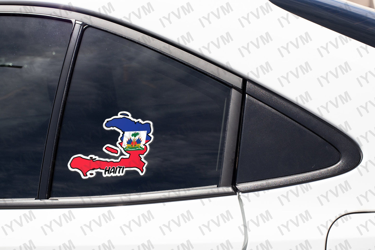 Haiti Map Flag Sticker Decal / Republic of Haiti / Hayti / Liberté, égalité, fraternité / Port-au-Prince / Haitian