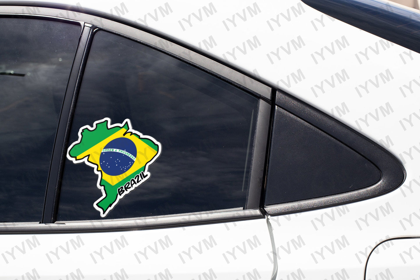 Brazil Map Flag Sticker Decal / Brasília / Federative Republic of Brazil / Brazilian / Brasil / Ordem e Progresso