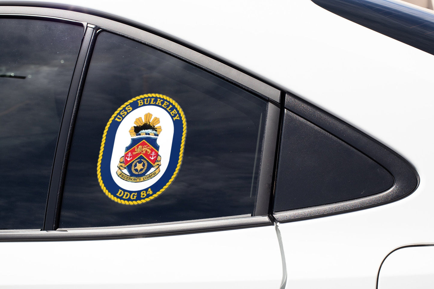 USS Bulkeley DDG-84 Badge Sticker Decal Arleigh Burke Class Destroyer Car Sticker Bumper Sticker for Car Emblem