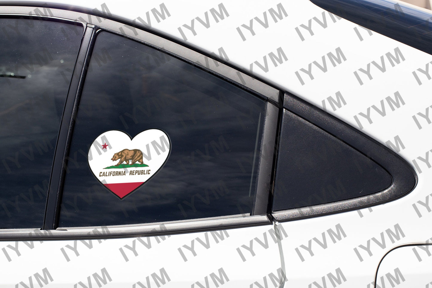 State of California Flag Heart Sticker Decal  USA California State  Sacramento  The Golden State  San Francisco  Los Angeles / San Diego /