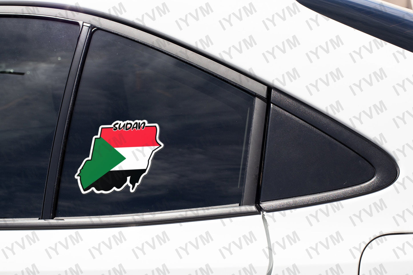 Sudan Map Flag Sticker Decal / Republic of the Sudan / North Sudan / Khartoum / Omdurman / Sudanese