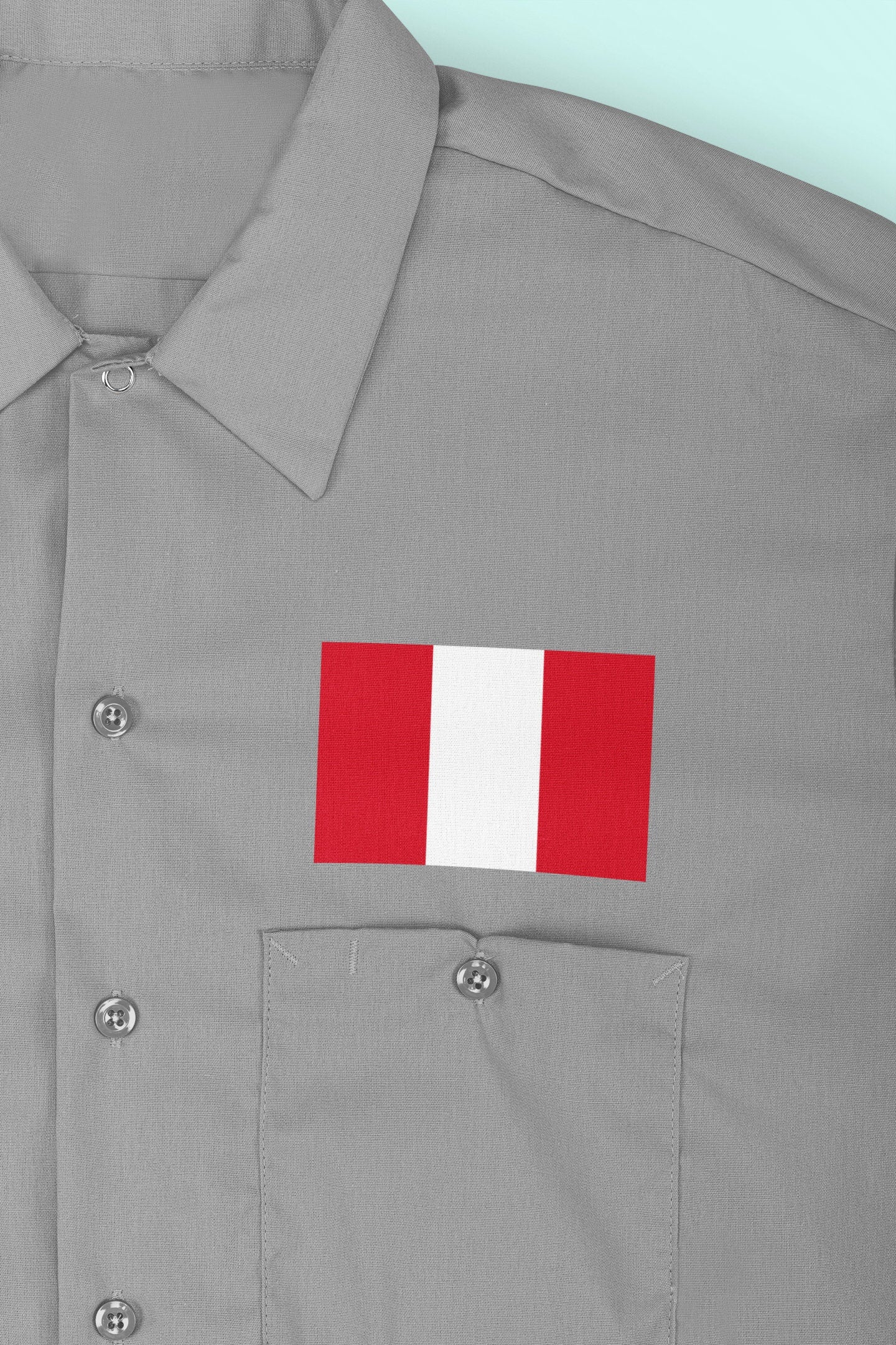 Peru Flag Iron On Heat Transfer Vinyl HTV / Republic of Peru / República del Perú / Lima