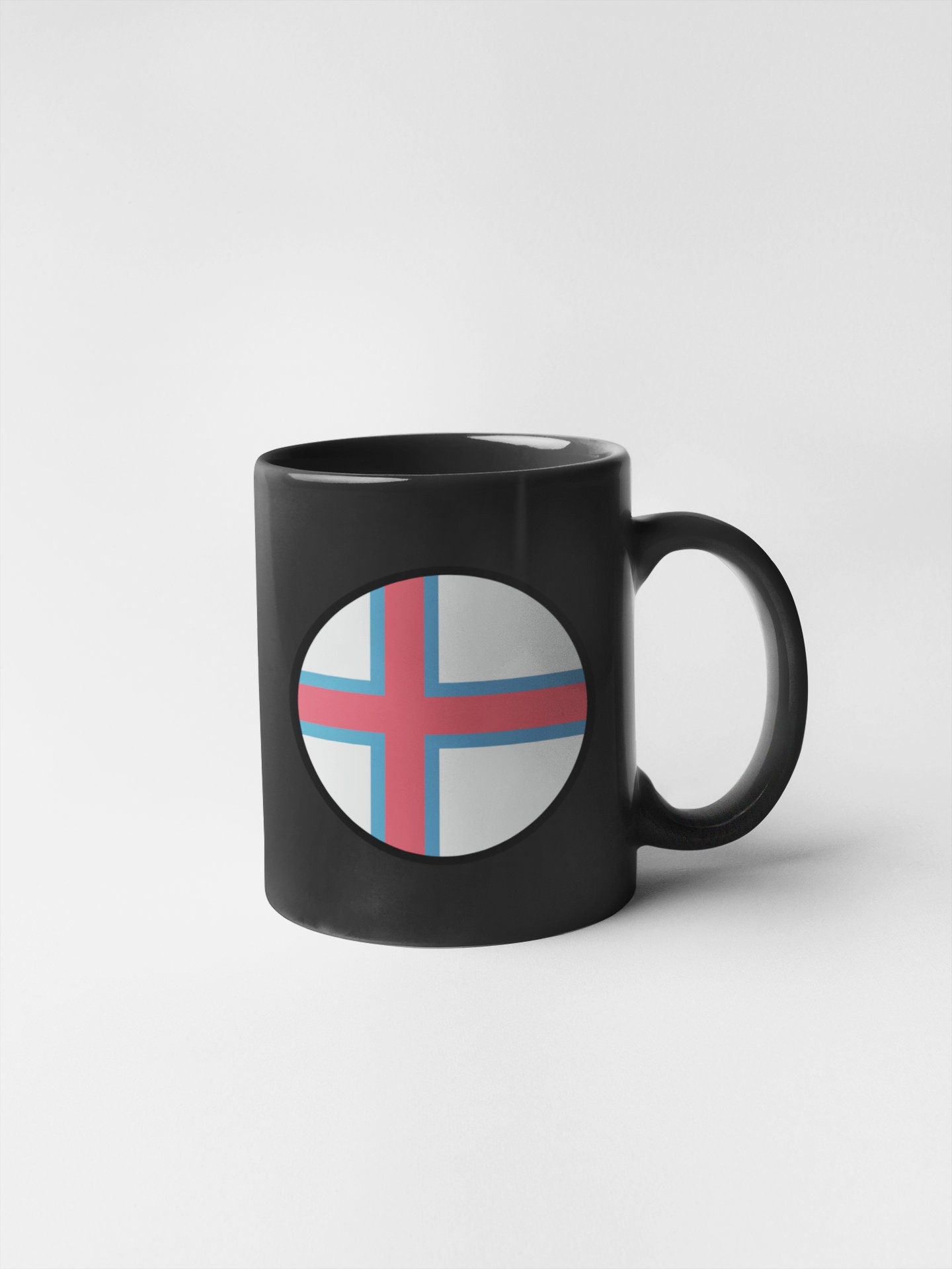 Faroe Islands Flag Circle Sticker Decal
