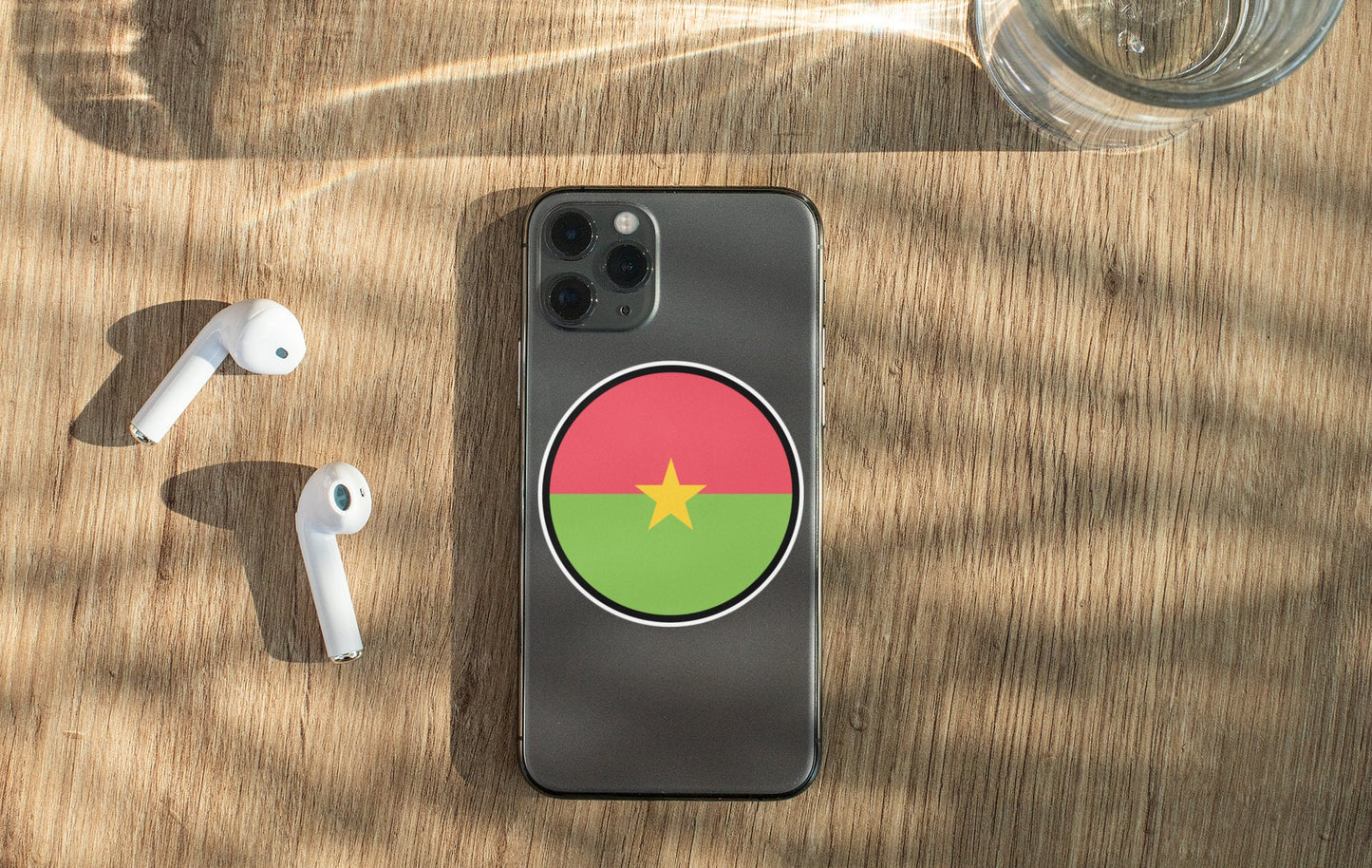 Burkina Faso Flag Circle Sticker Decal