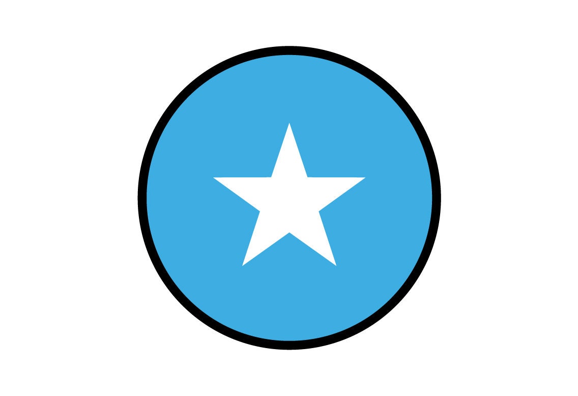 Somalia Flag Circle Sticker Decal