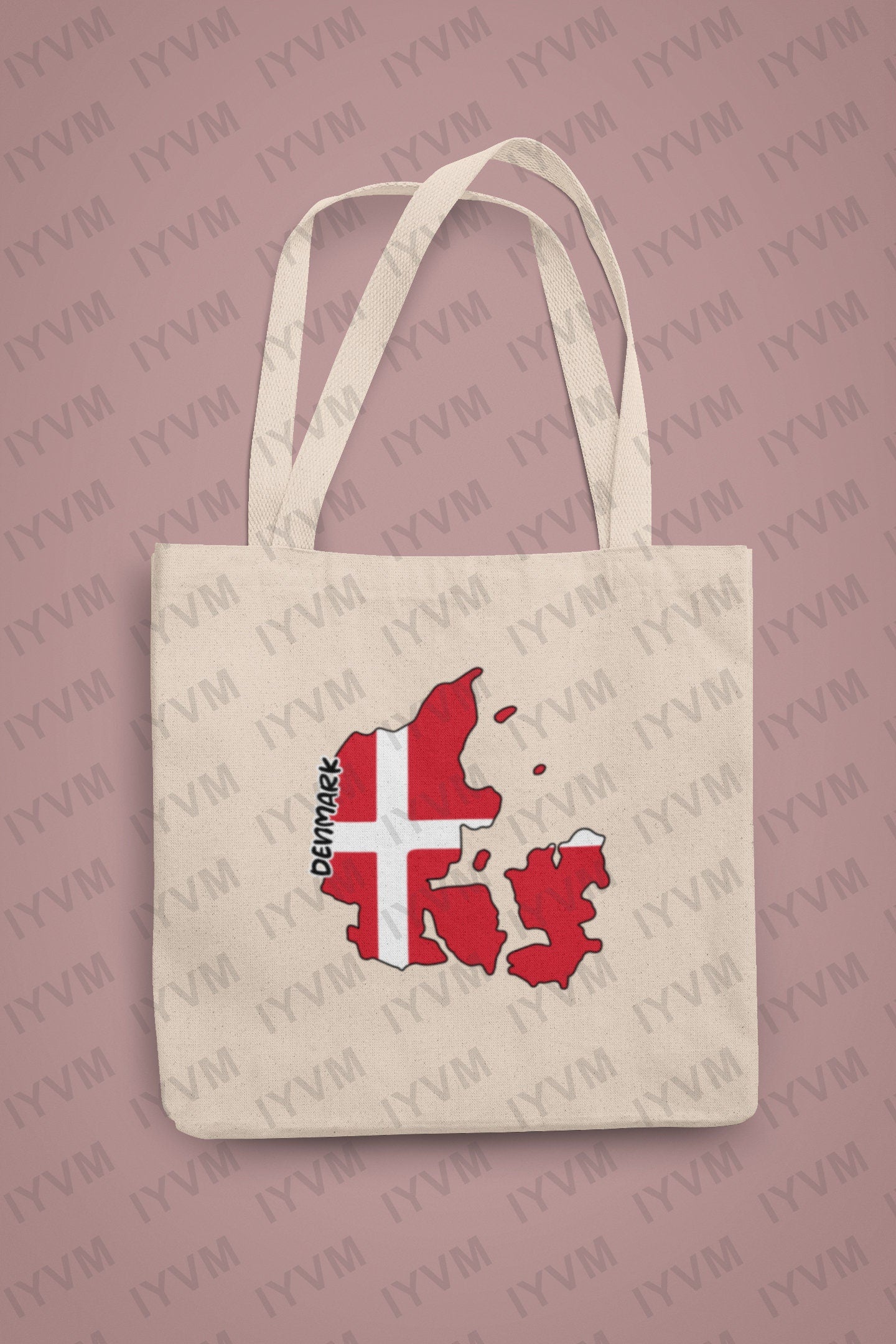 Denmark Map Iron On Heat Transfer Vinyl HTV / Copenhagen / Guds hjælp, folkets kærlighed, Danmarks styrke / Danish