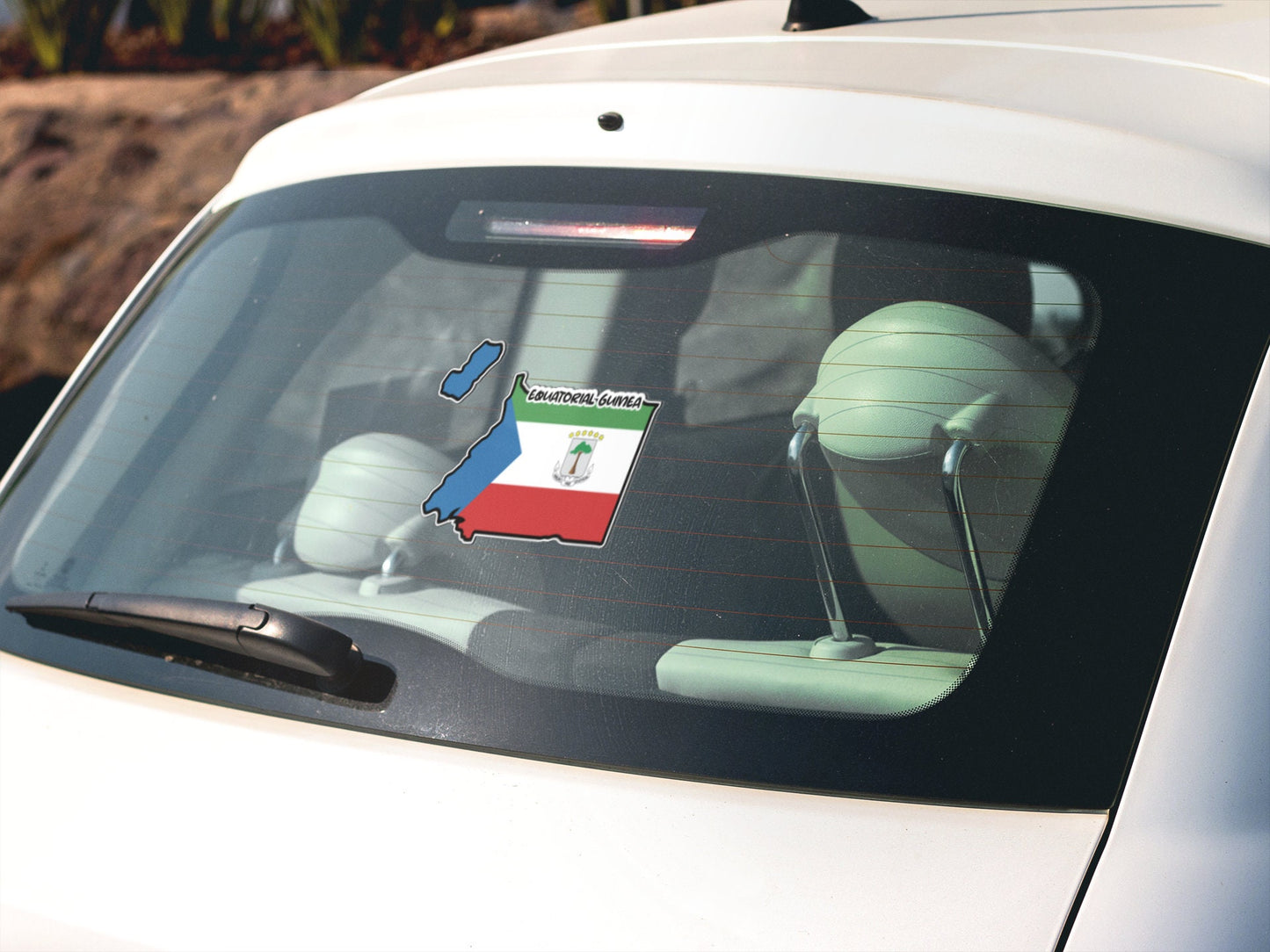 Equatorial Guinea Map Flag Sticker Decal