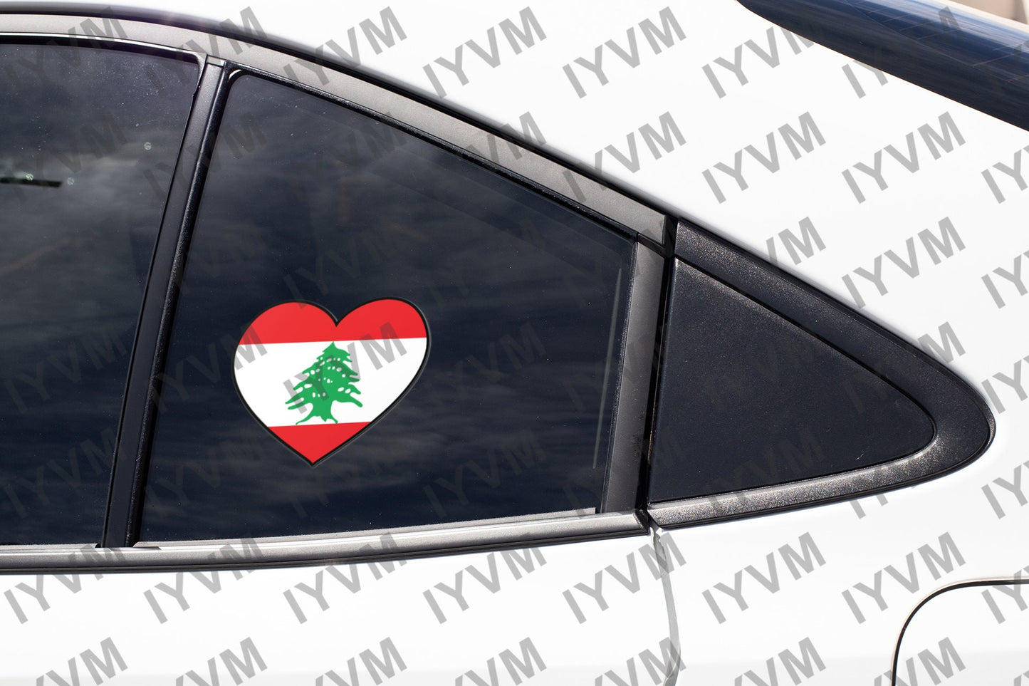 Lebanon Flag Heart Sticker Decal / Republic of Lebanon / Lebanese Republic / Beirut / Lebanese