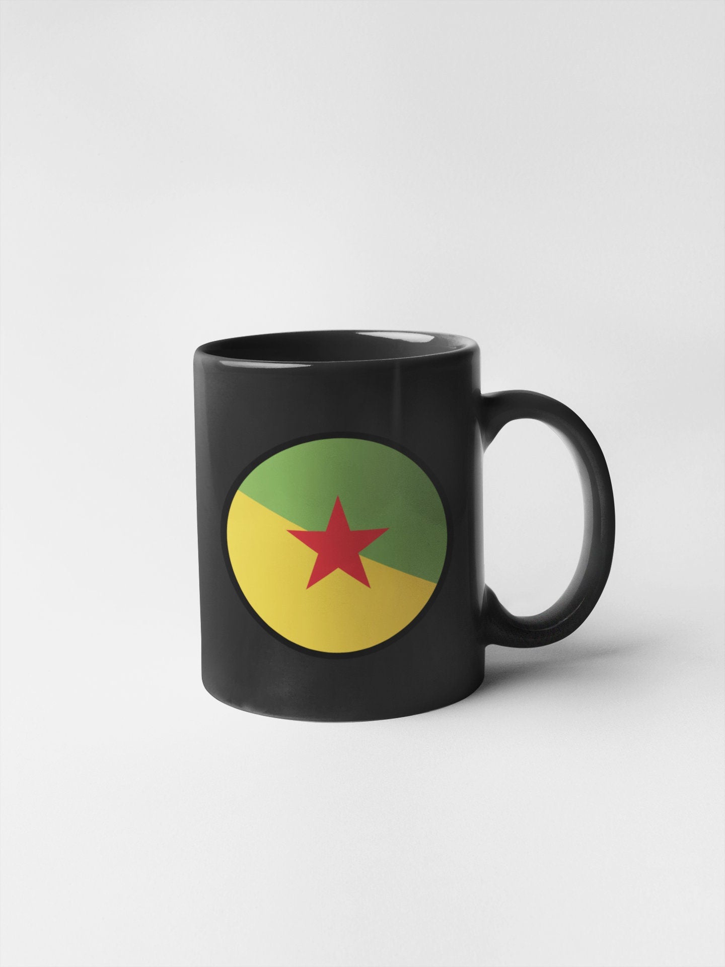 French Guiana Flag Circle Sticker Decal