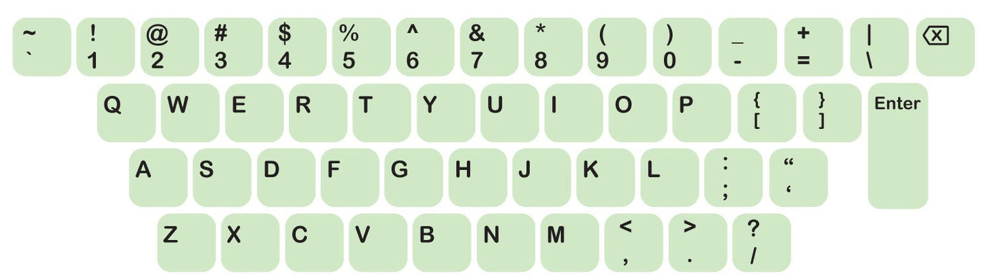Standard English Keyboard Sticker QWERTY Dvorak Colemak Vinyl Sticker Decal