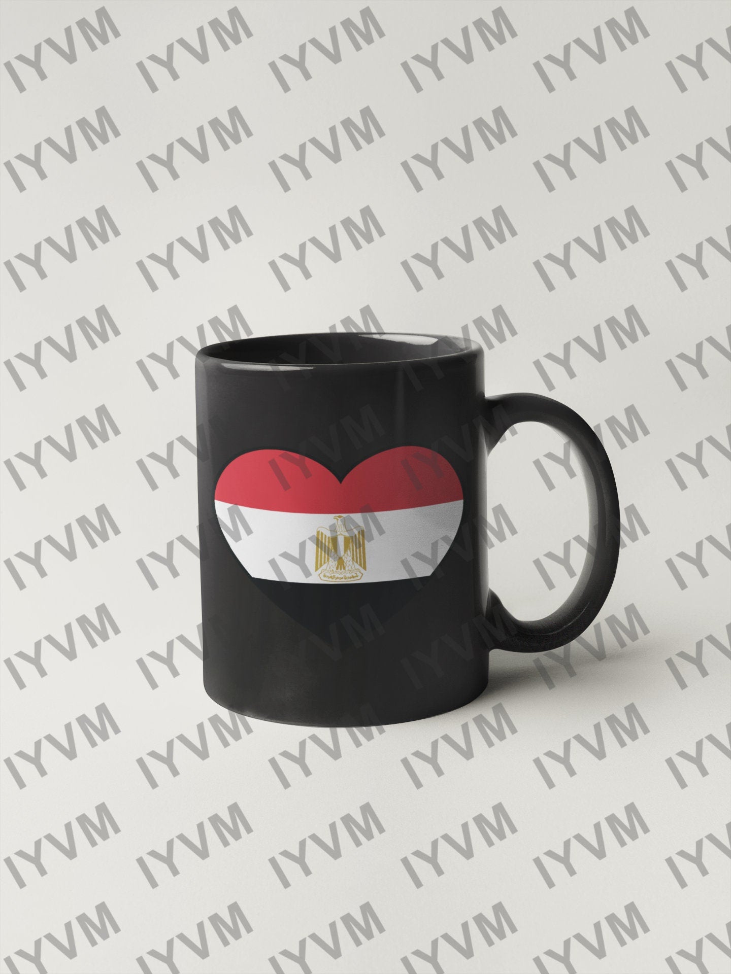 Egypt Flag Heart Sticker Decal / Arab Republic of Egypt / Cairo / Egyptian
