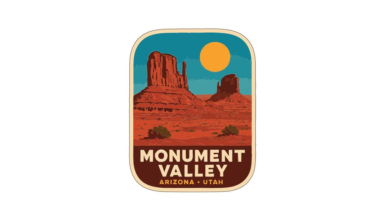 Monument Valley Arizona Utah Iron On Heat Transfer Vinyl HTV Die-Cut Symbolic