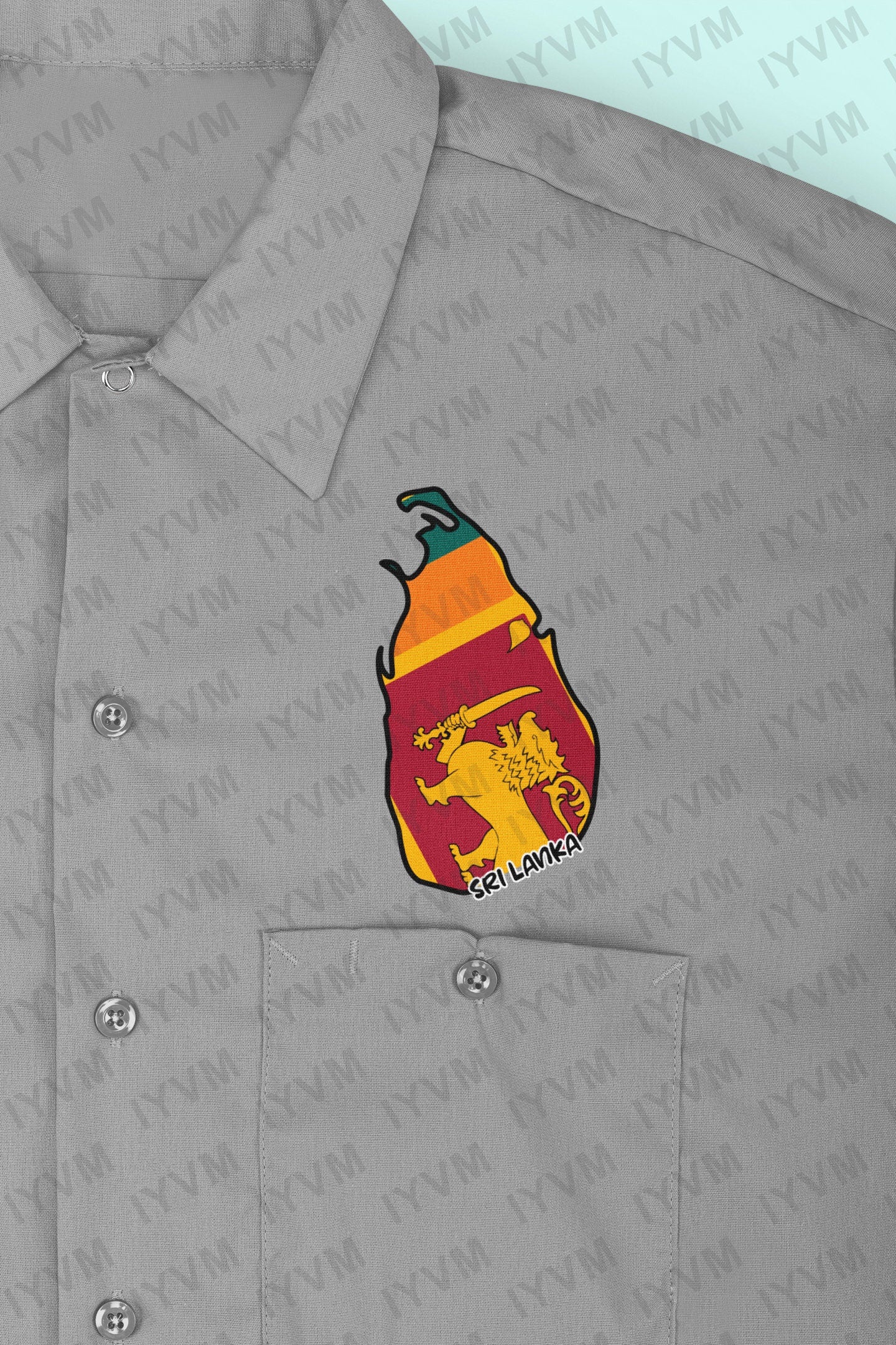 Sri Lanka Map Iron On Heat Transfer Vinyl HTV / Democratic Socialist Republic of Sri Lanka / Ceylon / Sri Lankan