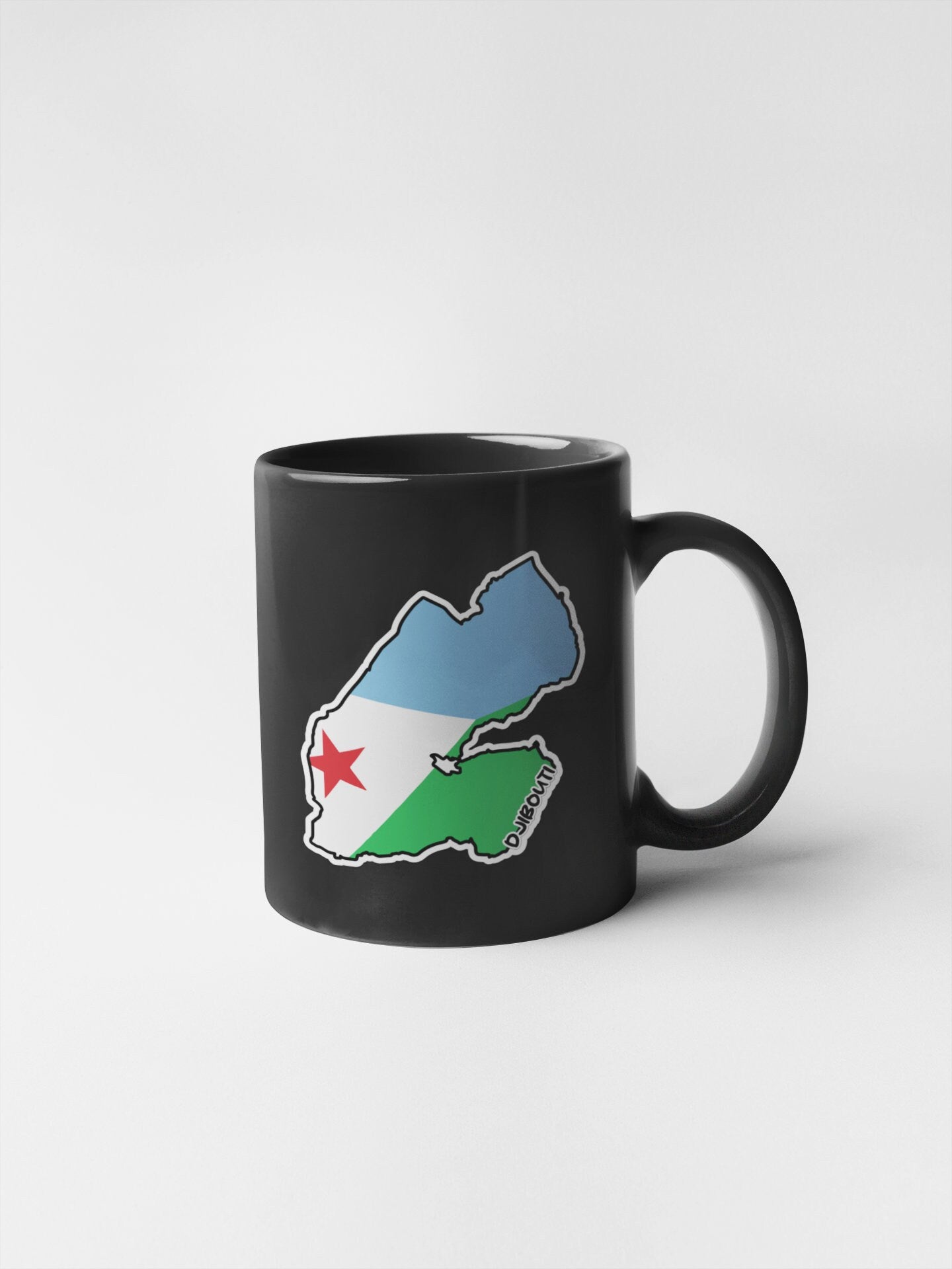 Djibouti Map Flag Sticker Decal