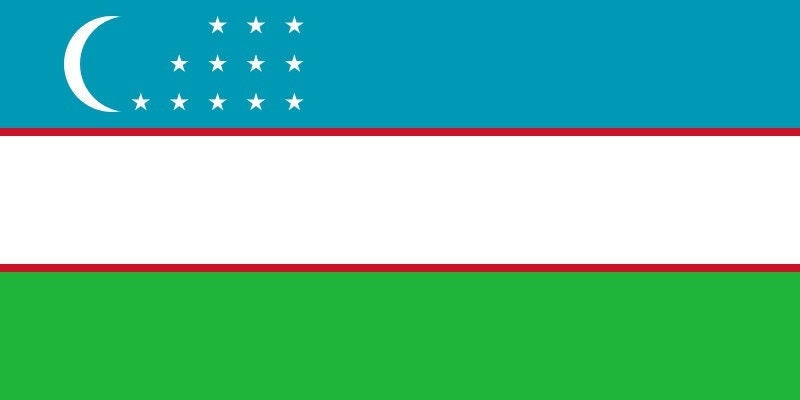Uzbekistan Flag Sticker Decal / Republic of Uzbekistan / Tashkent / Uzbek / Uzbekistani
