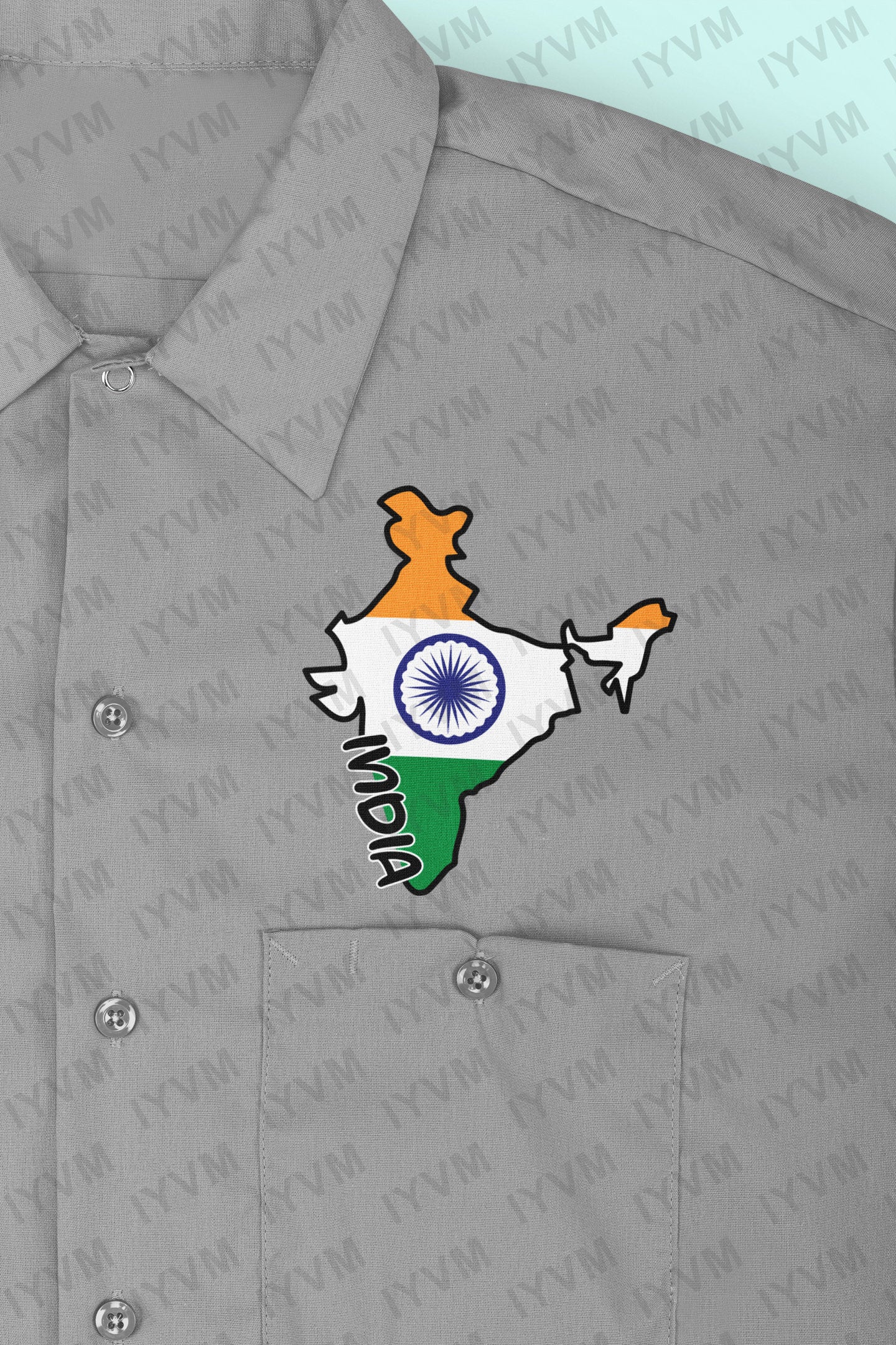 India Map Iron On Heat Transfer Vinyl HTV / Republic of India / Satyameva Jayate / New Delhi