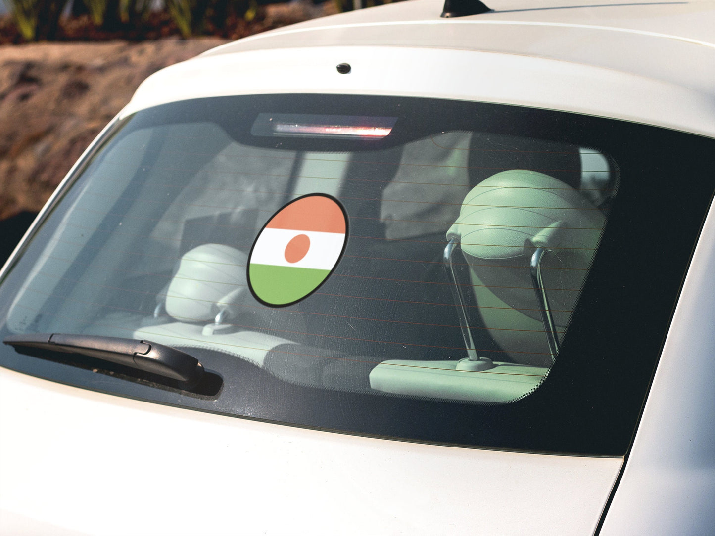 Niger Flag Circle Sticker Decal