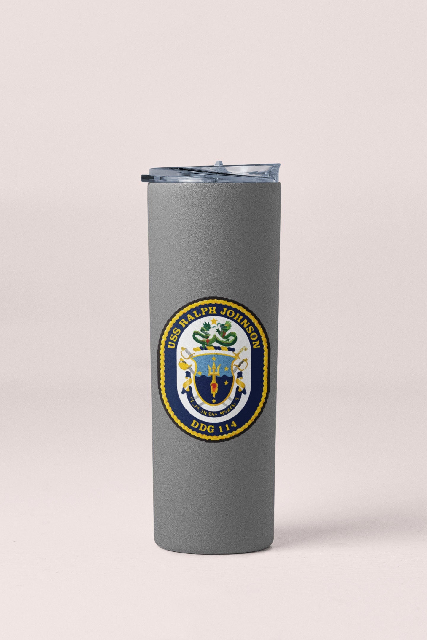 USS Ralph Johnson DDG-114 Badge Sticker Decal Arleigh Burke Class Destroyer Car Sticker Bumper Sticker for Car Emblem