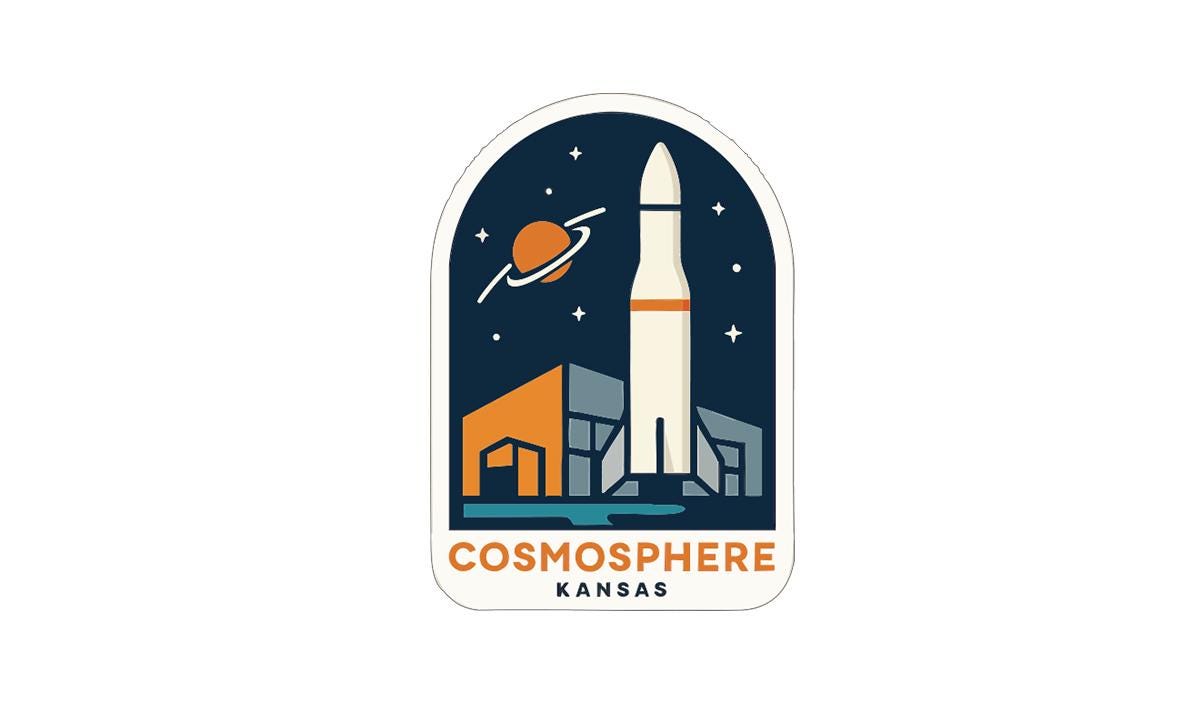Cosmosphere Kansas Iron On Heat Transfer Vinyl HTV Die-Cut Symbolic Landmark