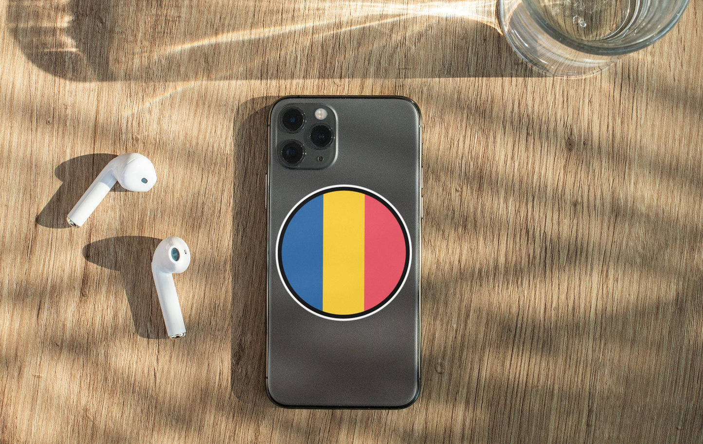 Romania Flag Circle Sticker Decal