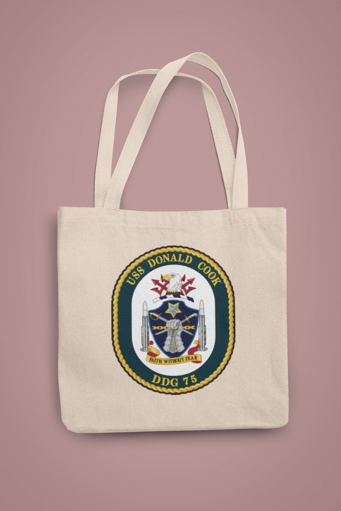 USS Donald Cook DDG-75 Badge Iron On Heat Transfer Vinyl HTV Arleigh Burke Class Destroyer
