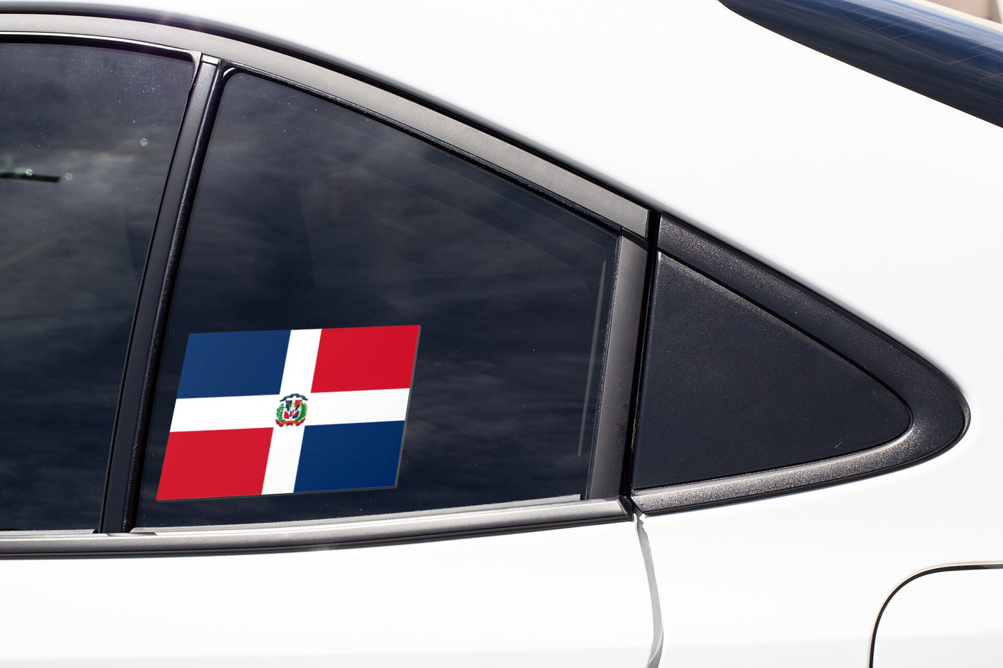 Dominican Republic Flag Sticker Decal / República Dominicana / Dios, Patria, Libertad / Santo Domingo