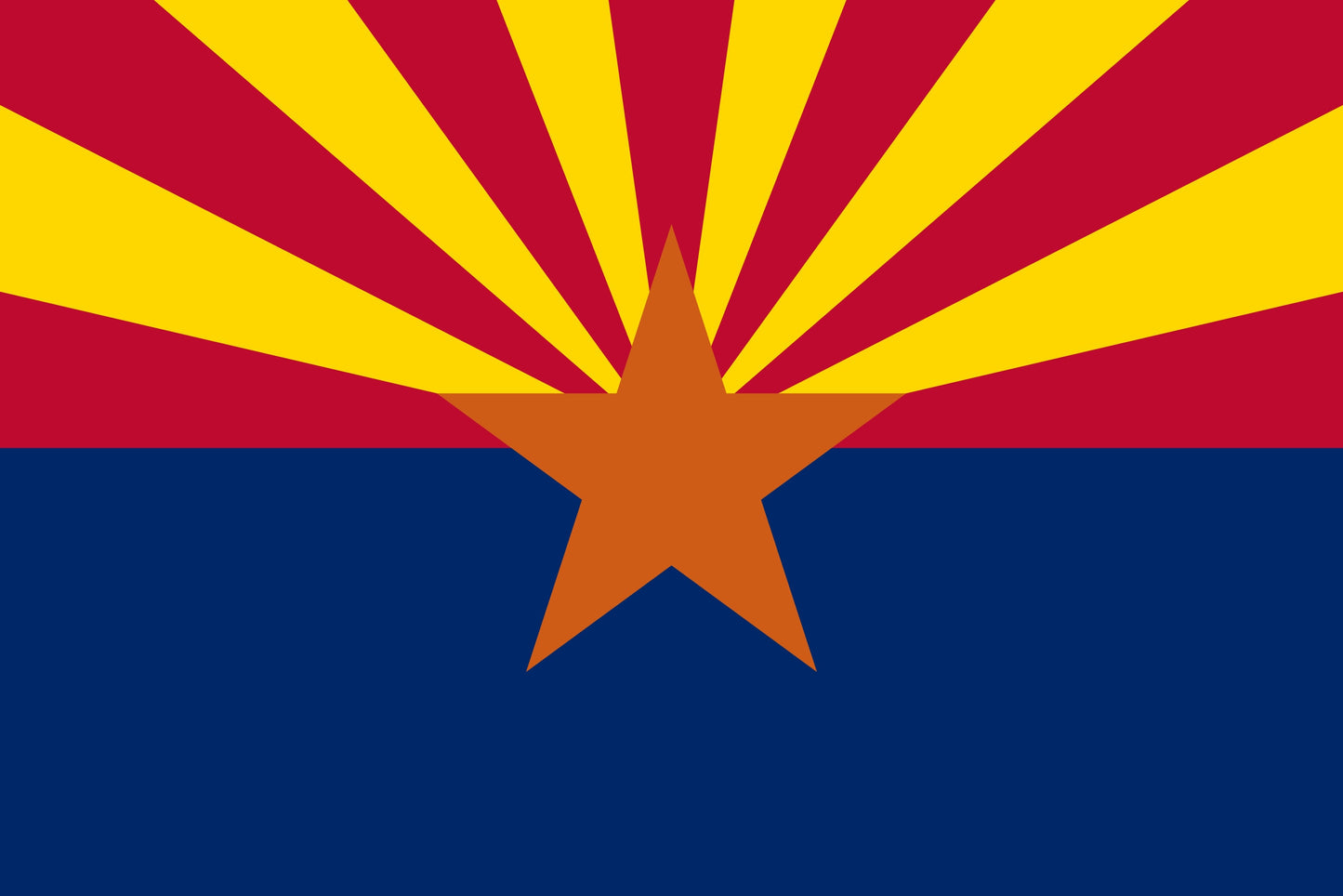 Arizona State Flag Vinyl Sticker Decal