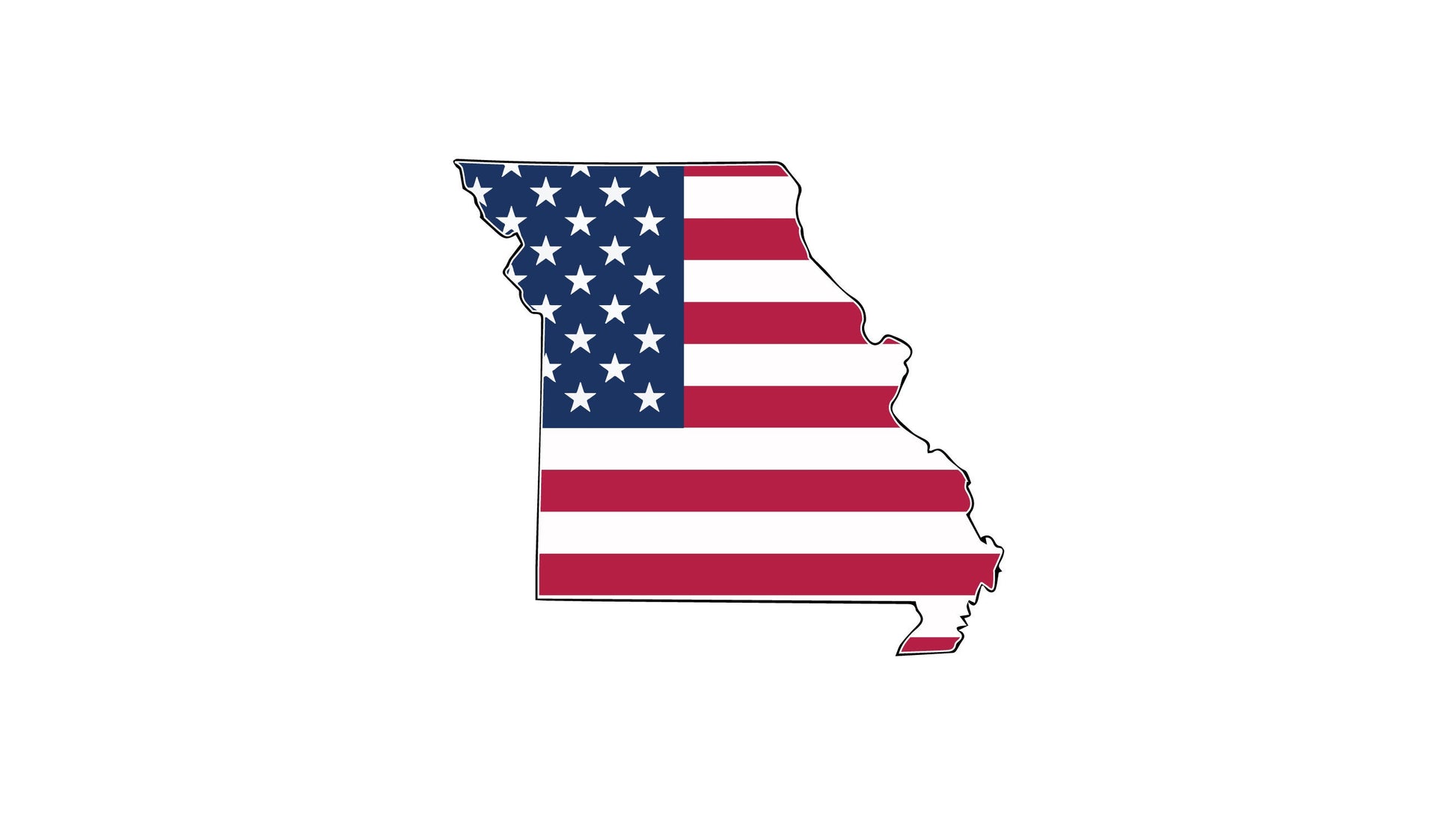 a map of the state of indiana with the american flag