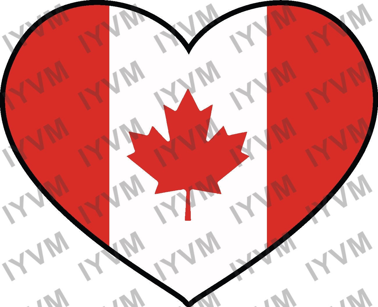 Canada Flag Sticker Decal / A mari usque ad mare / Ottawa / Canadian / Heartle Leaf