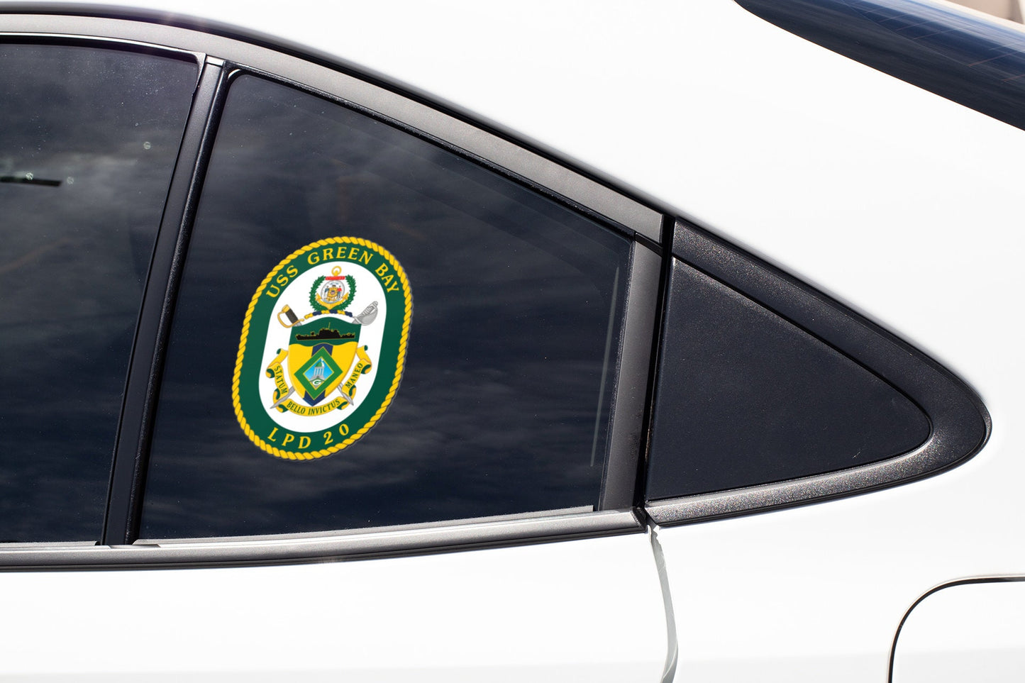 USS Green Bay LPD-20 Badge Sticker Decal San Antonio Class Amphibious transport dock Car Sticker Bumper Sticker for Car Emblem