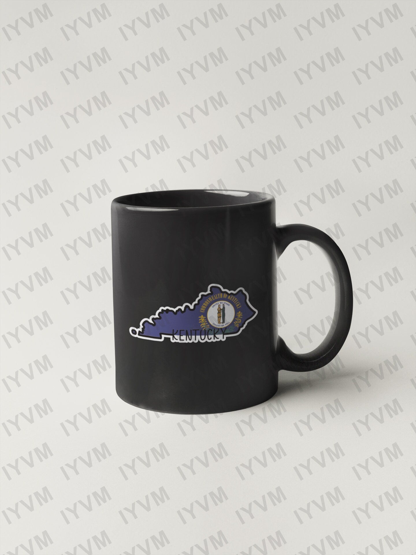 State of Kentucky Map Flag Sticker Decal  USA Kentucky State  Frankfort  The Bluegrass State  Corn-cracker State