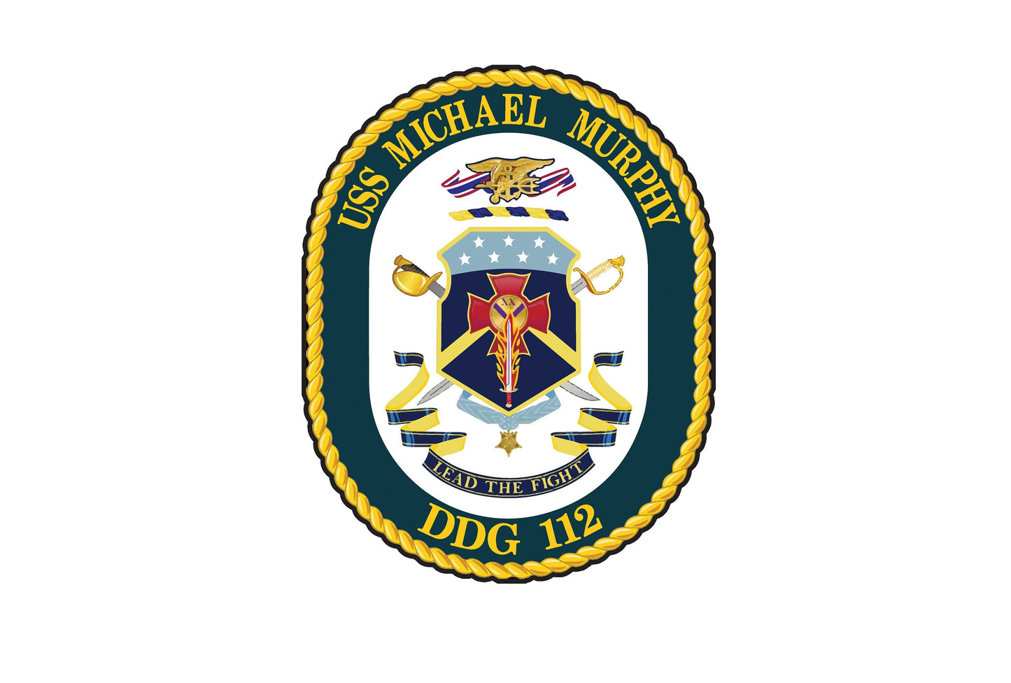 USS Michael Murphy DDG-112 Badge Sticker Decal Arleigh Burke Class Destroyer Car Sticker Bumper Sticker for Car Emblem