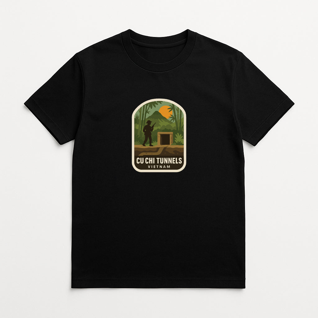 Cu Chi Tunnels Vietnam Iron On Heat Transfer Vinyl HTV Die-Cut Symbolic Landmark