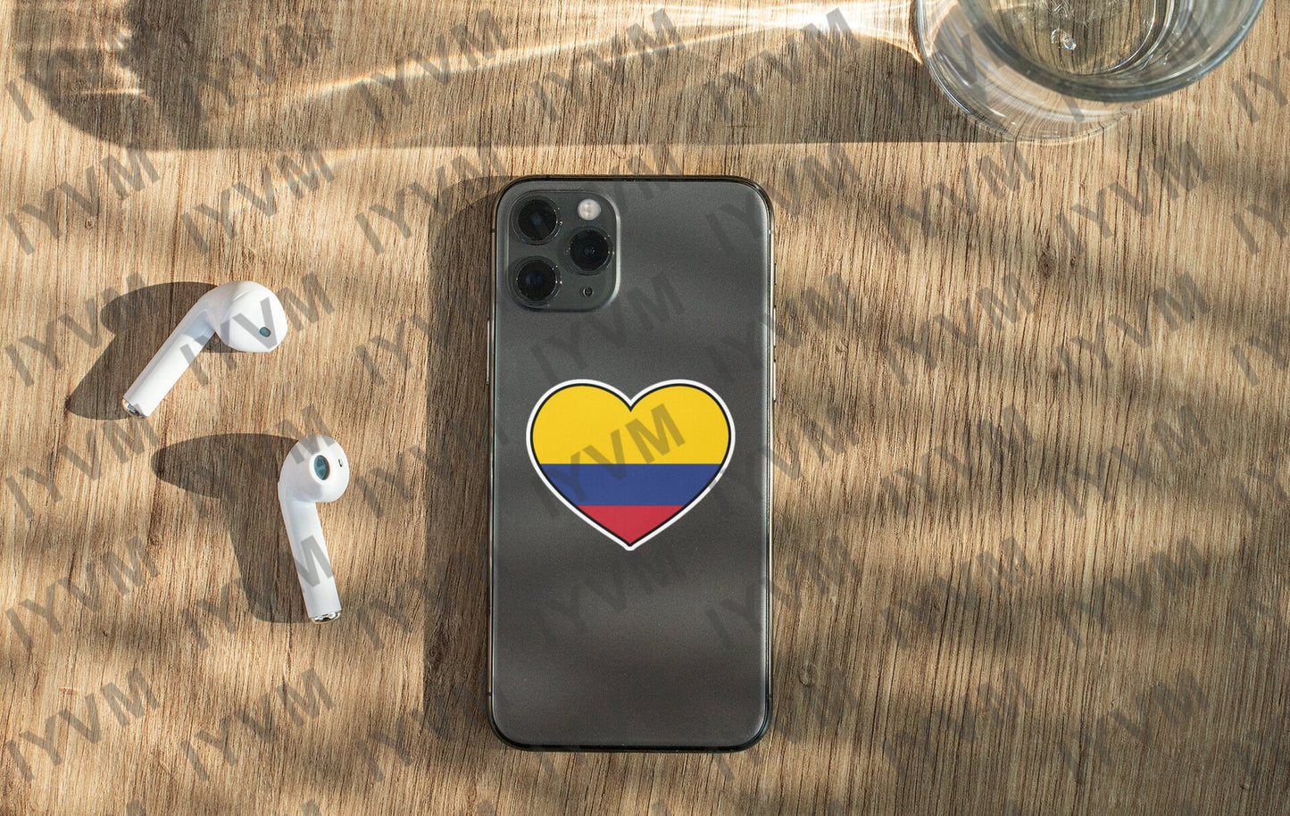 Colombia Flag Heart Sticker Decal / Republic of Colombia / Libertad y Orden / Bogotá / Colombian