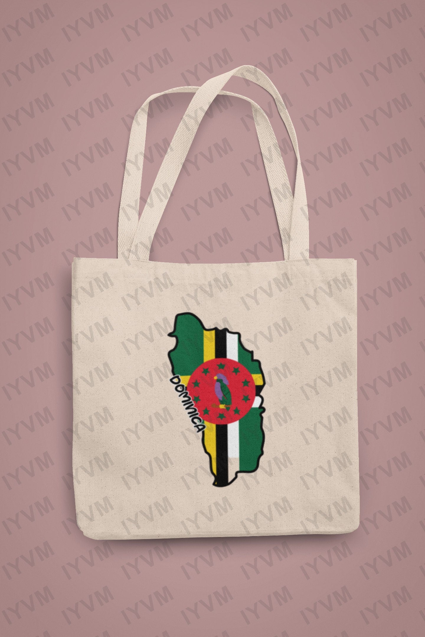 Dominica Map Iron On Heat Transfer Vinyl HTV / Commonwealth of Dominica / Apres Bondie, C'est La Ter / Roseau