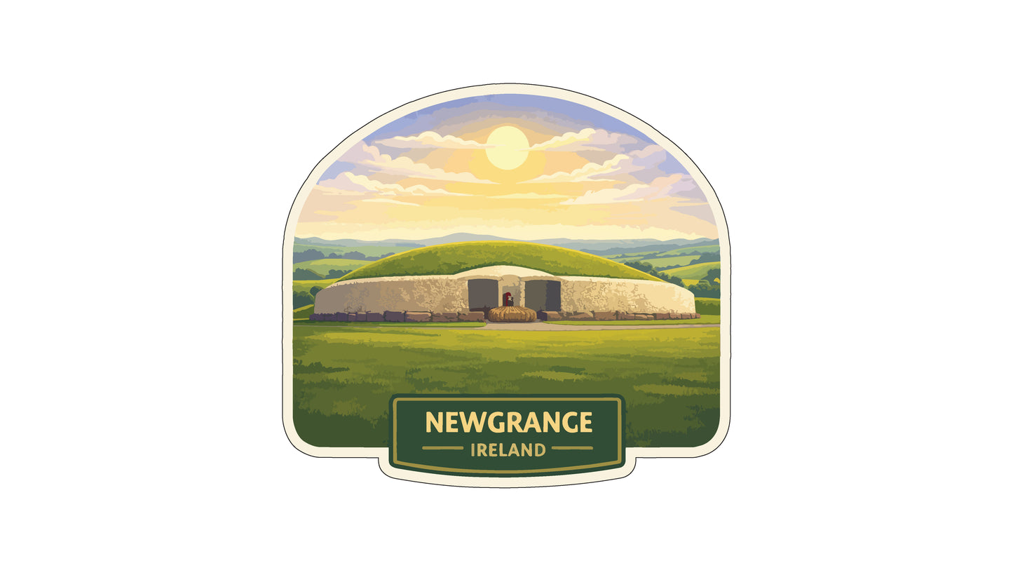 a large, circular structure surrounded by a grassy field, with a bright sun in the sky.