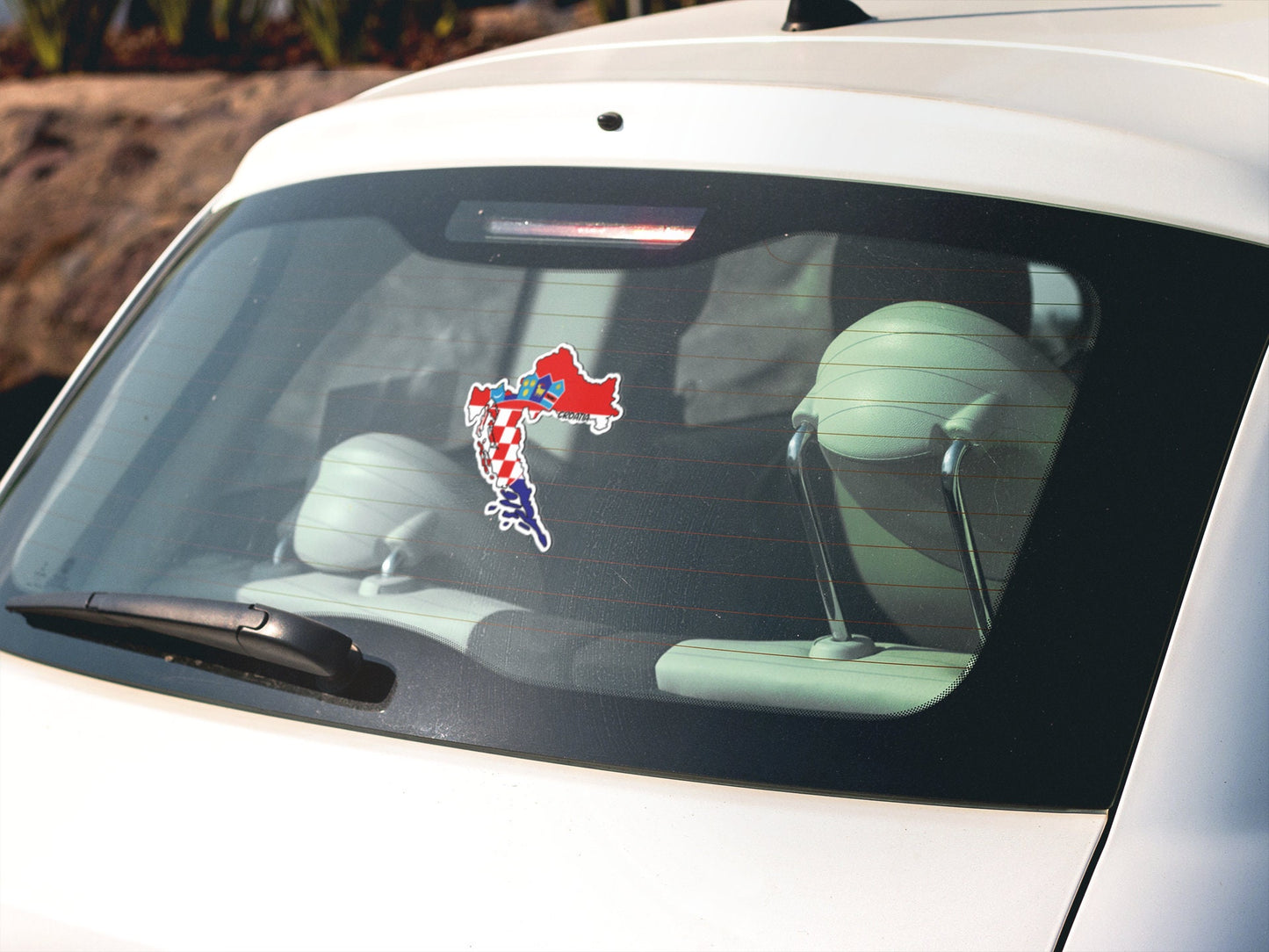 Croatia Map Flag Sticker Decal