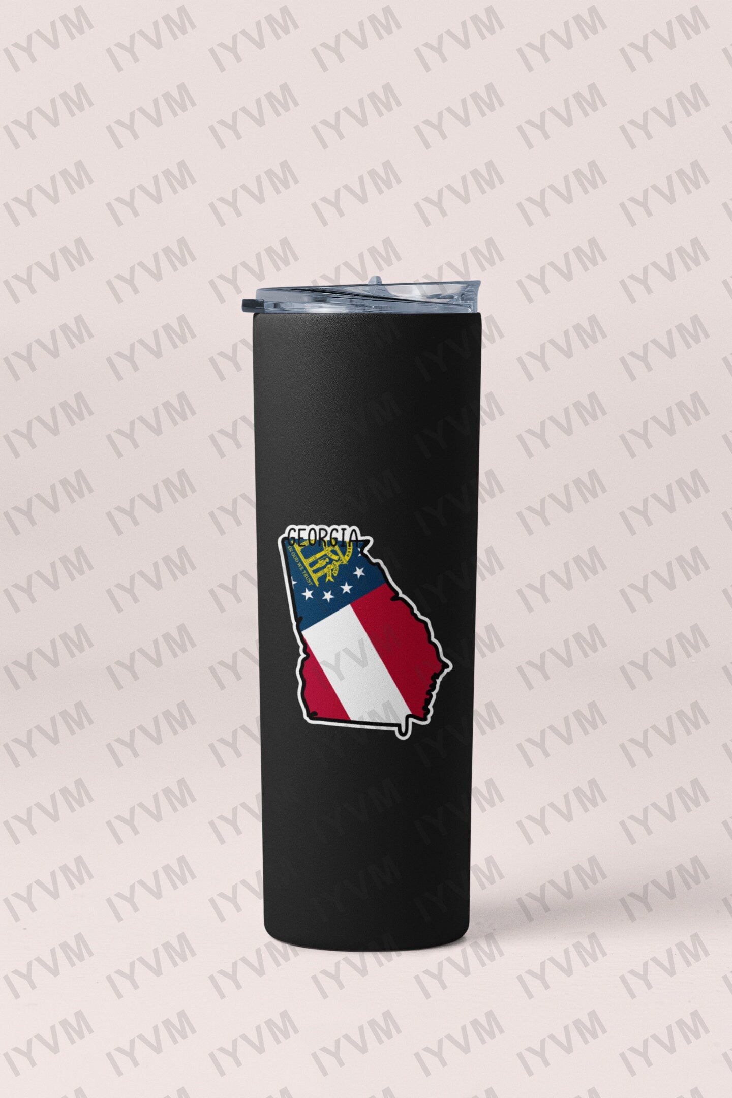 State of Georgia Map Flag Sticker Decal  USA Georgia State  Atlanta  The Peach State  Cracker State / Empire State of the South