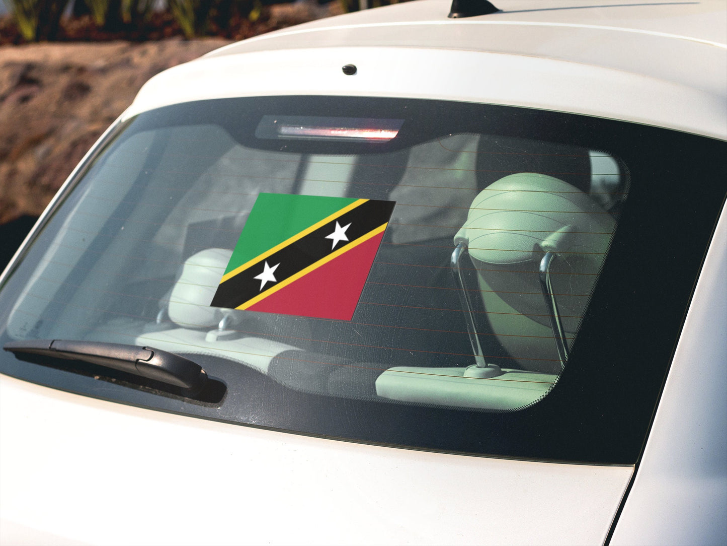 Saint Kitts and Nevis Flag Sticker Decal