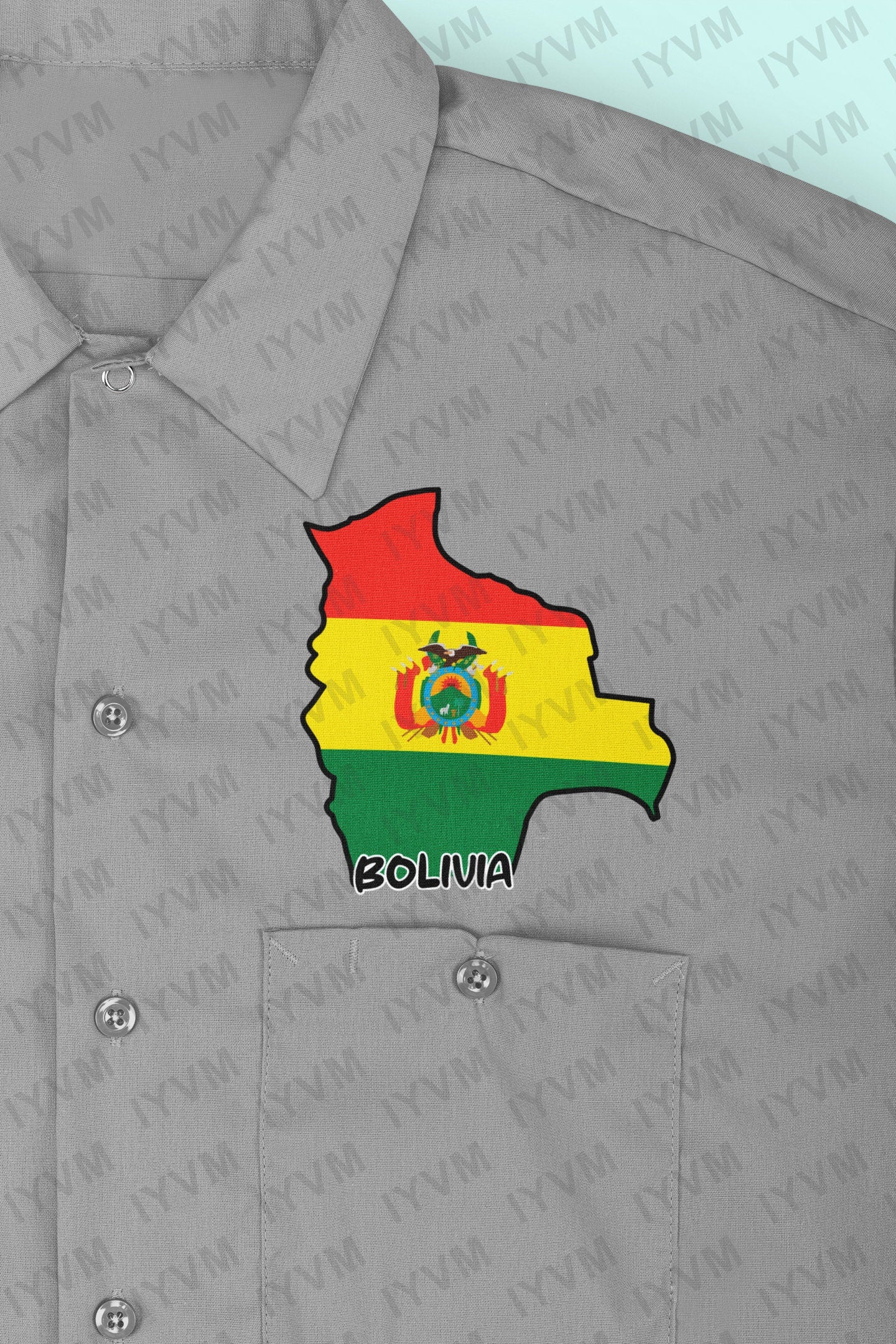 Bolivia Map Iron On Heat Transfer Vinyl HTV / Sucre / La Unión es la Fuerza / the Plurinational State of Bolivia