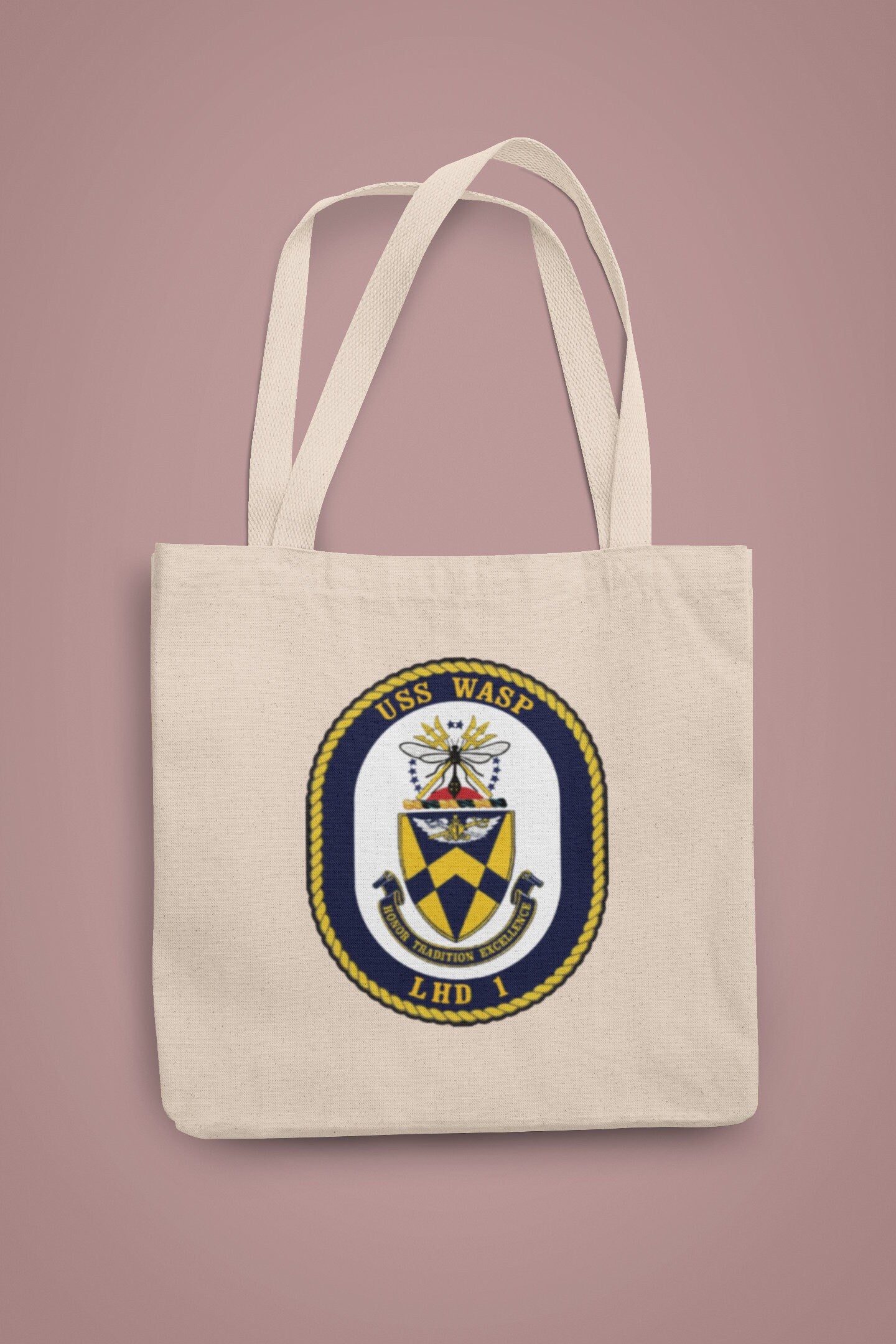 USS Wasp LHD-1 Badge Iron On Heat Transfer Vinyl HTV Wasp Class Amphibious Assault Ship