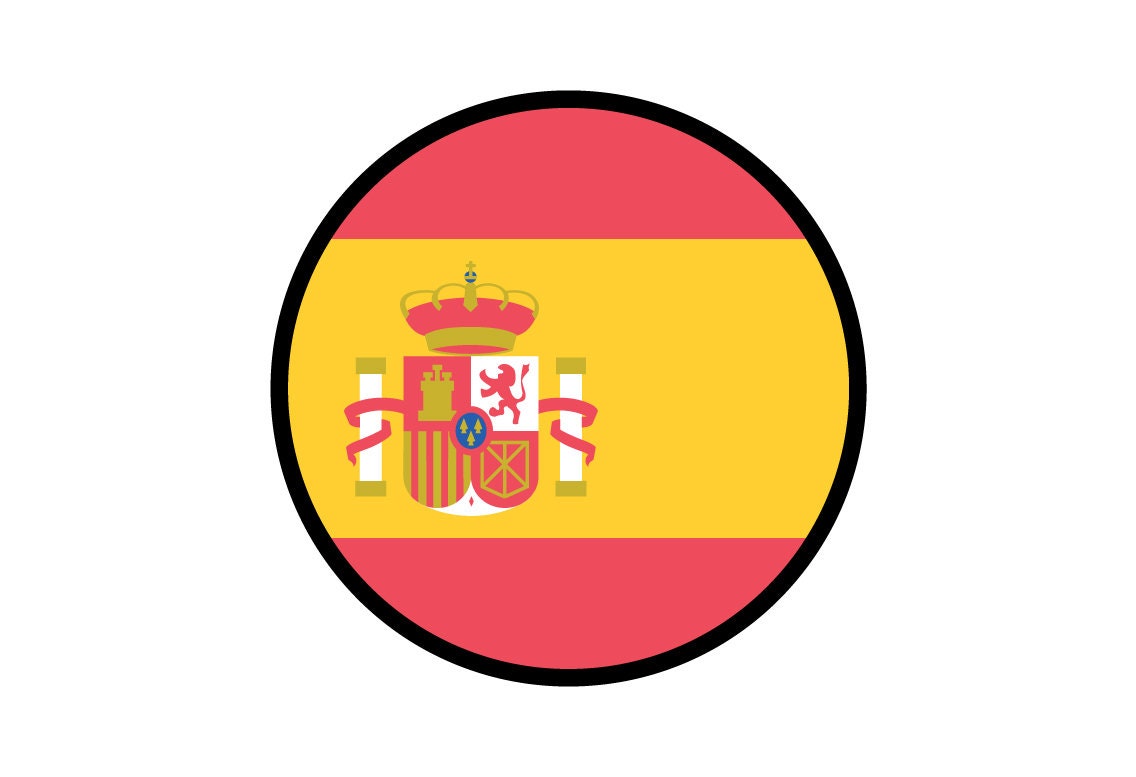 Spain Flag Circle Sticker Decal
