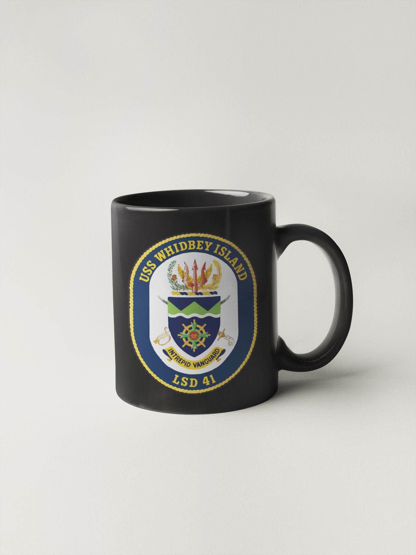 USS Whidbey Island LSD-41 Badge Sticker Decal Whidbey Island Class Dock Landing Ship Car Sticker Bumper Sticker for Car Emblem
