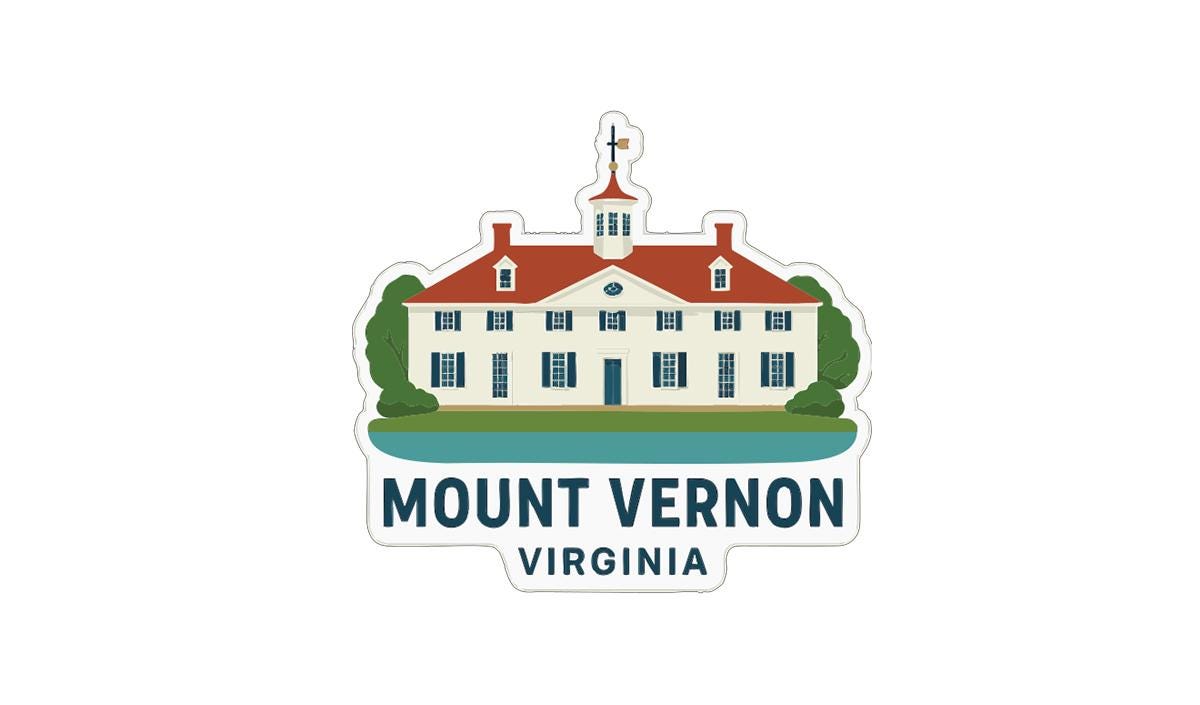 Mount Vernon Virginia Iron On Heat Transfer Vinyl HTV Die-Cut Symbolic Landmark