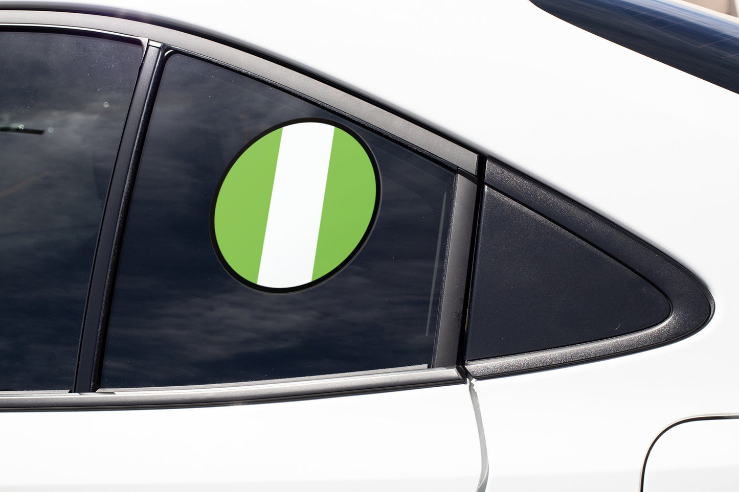 Nigeria Flag Circle Sticker Decal
