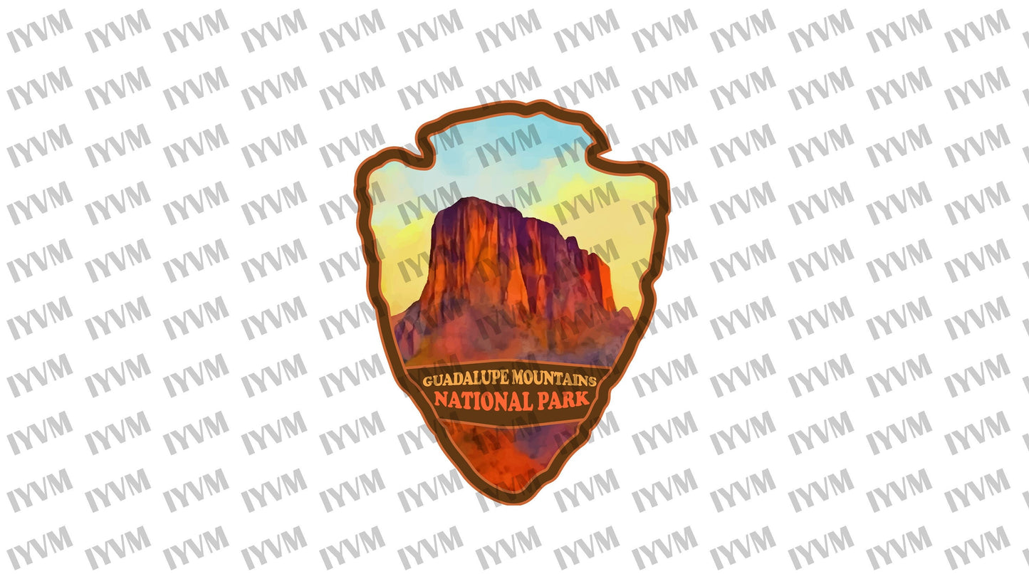 Guadalupe Mountains National Park Sticker Decal - US National Parks Series