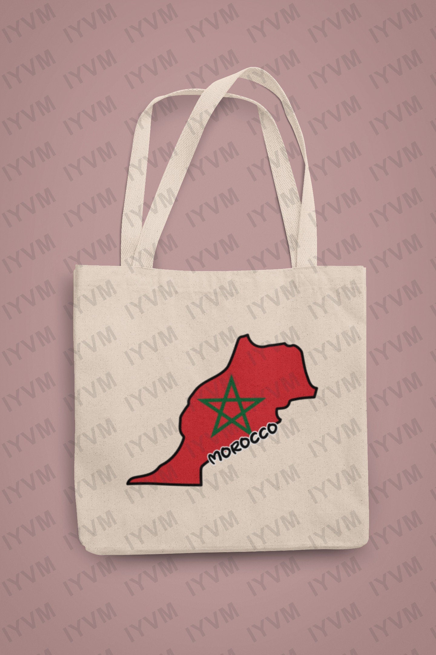 Morocco Map Iron On Heat Transfer Vinyl HTV / Kingdom of Morocco / المملكة المغربية / Rabat / Moroccan