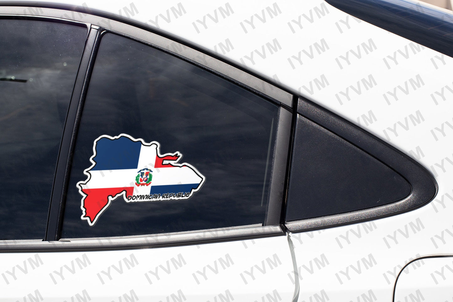Dominican Republic Map Flag Sticker Decal / República Dominicana / Dios, Patria, Libertad / Santo Domingo