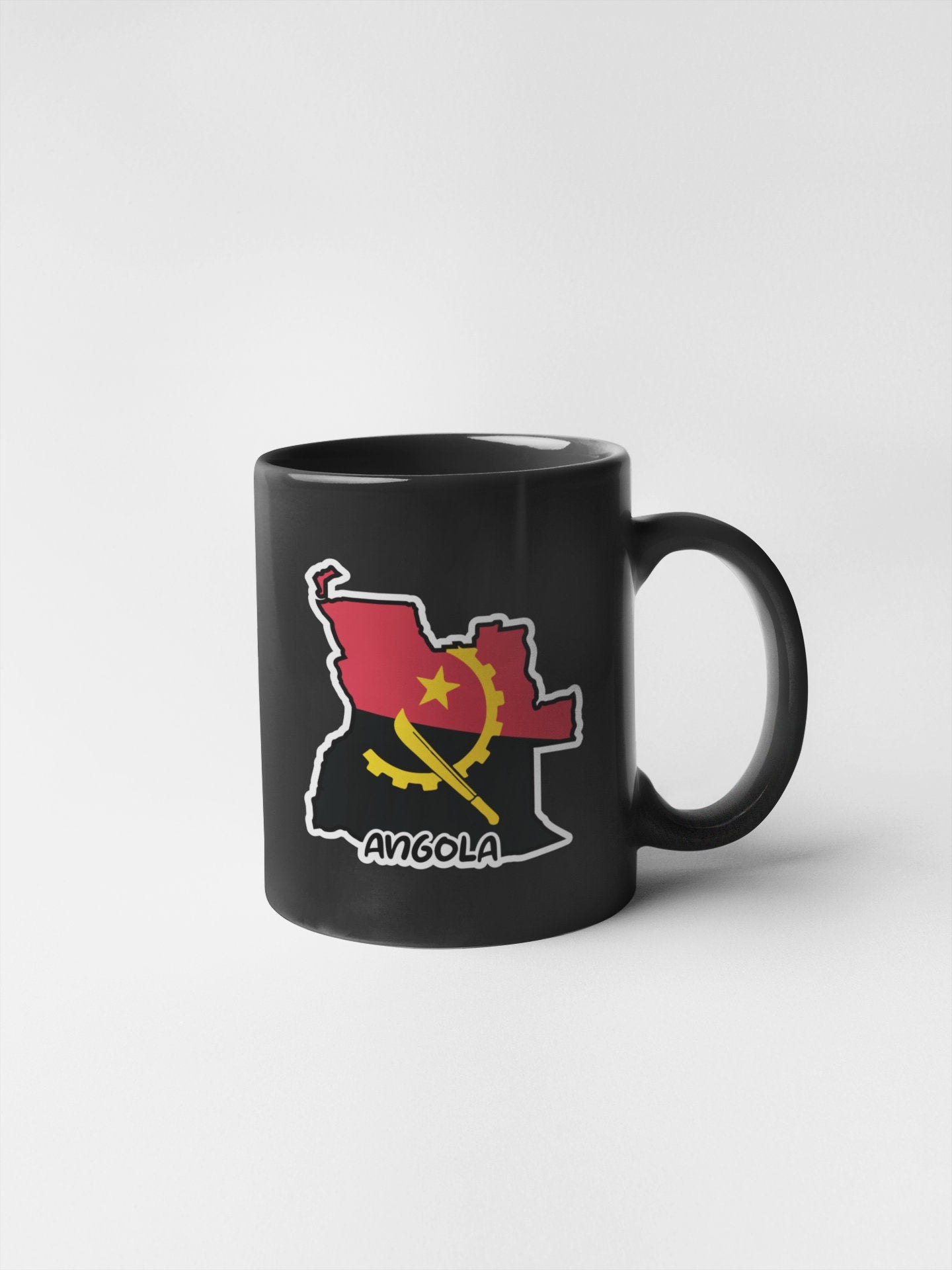 Angola Map Flag Sticker Decal